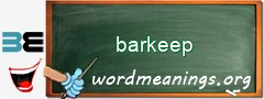 WordMeaning blackboard for barkeep